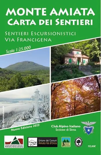 Monte Amiata. Carta dei sentieri. Sentieri escursionistici CAI e Via Francigena Pagamento Sicuro