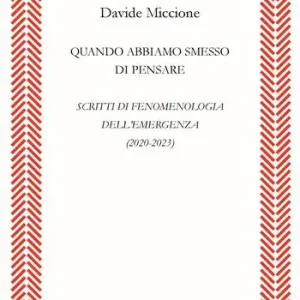 Occasione Imperdibile Quando abbiamo smesso di pensare. Scritti di fenomenologia dell‘emergenza (2020-2023)