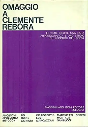 Occasione Omaggio a Clemente Rebora