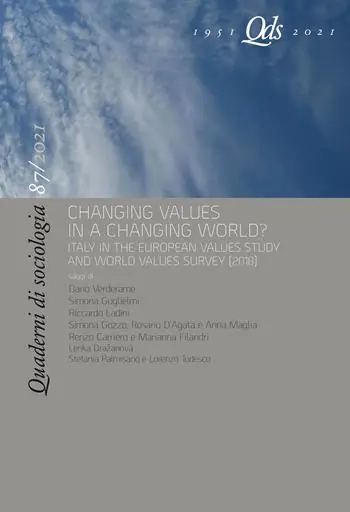 Non Perdere Quaderni di sociologia (2021). Vol. 87 Changing values in a changing world? Italy in the european values study and world values survey (2018)