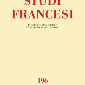 Studi francesi. Vol. 196 Nuovo Arrivo