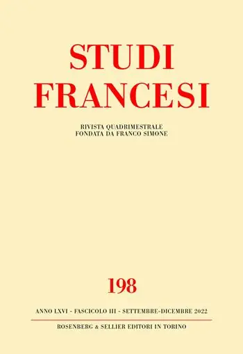 Studi francesi. Vol. 198 Must-Have