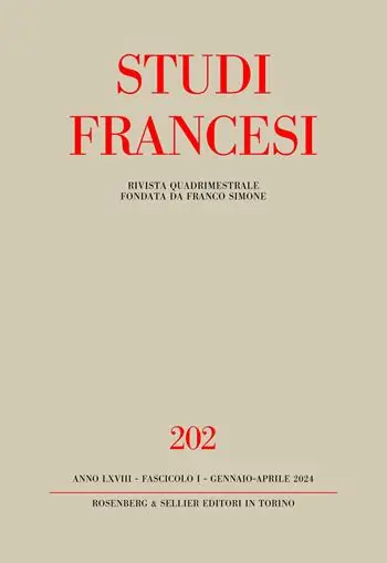 Nuovo Arrivo Studi francesi. Vol. 202