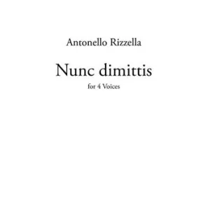 A Buon Prezzo Nunc dimittis. For 4 voices. Partitura