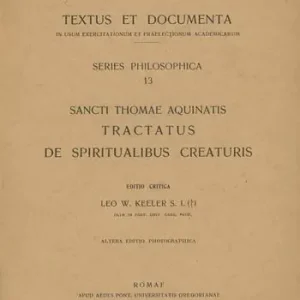 Sancti Thomae Aquinatis tractatus de spiritualibus creaturis Compra Oggi Stesso