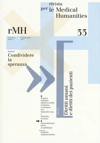 Rivista per le medical humanities (2016). Vol. 33 Condividere la speranza. Prezzo Ridotto