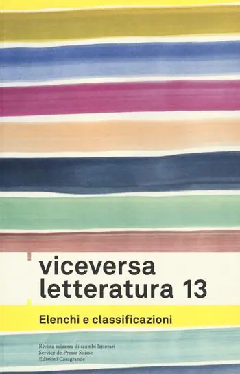 Prezzo Basso Viceversa. Letteratura. Vol. 13 Elenchi e classificazioni.