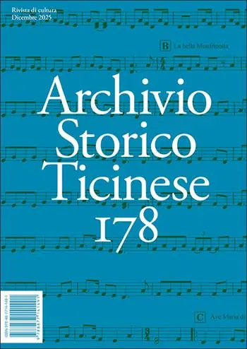 Ultima Occasione Archivio storico ticinese (2025). Vol. 178