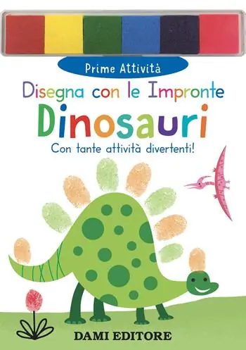 Dinosauri. Disegna con le impronte. Ediz. a colori. Con 6 tamponi di inchiostro Di Tendenza