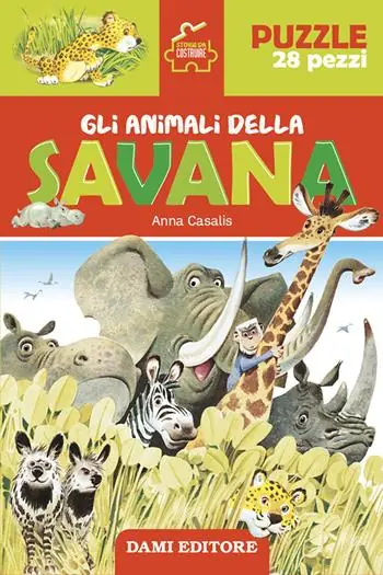 Popolare Gli animali della savana. Storie da costruire. Ediz. a colori. Con puzzle da 28 pezzi