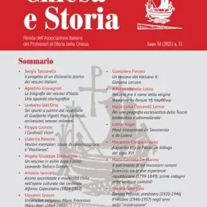 Non Perdere Chiesa e storia. Rivista dell’Associazione Italiana dei Professori di Storia della Chiesa (2021). Vol. 11