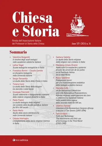 Saldi Chiesa e storia. Rivista dell’Associazione Italiana dei Professori di Storia della Chiesa. Vol. 14