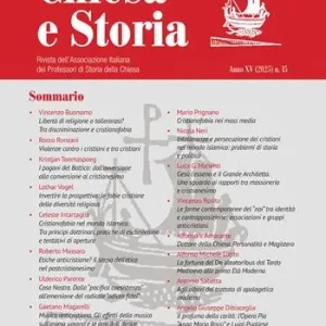 Di Tendenza Chiesa e storia. Rivista dell’Associazione Italiana dei Professori di Storia della Chiesa