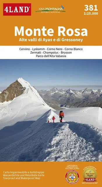 Economico Monte Rosa. Alte Valli di Ayas e di Gressoney 1 25.000