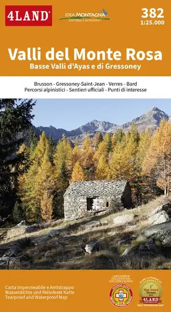 Valli del Monte Rosa. Basse Valli d‘Ayas e di Gressoney 1 25.000 Più Venduto