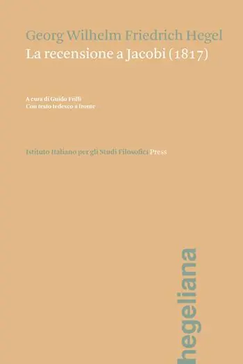 Ordina Subito La recensione a Jacobi (1817). Testo tedesco a fronte. Ediz. bilingue